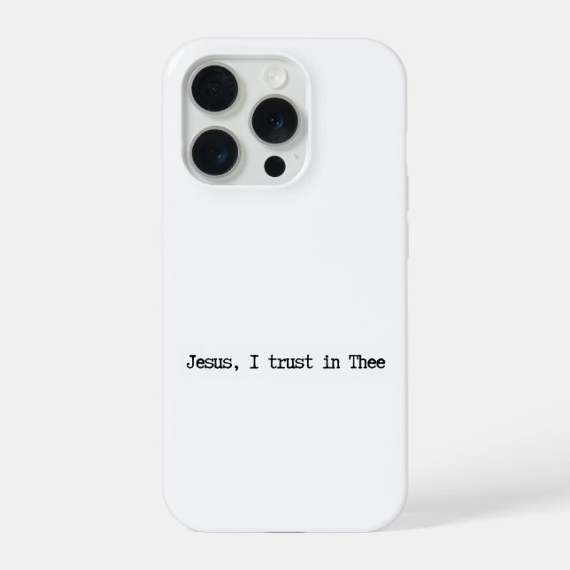 Capa de iPhone Minimalista Jesus Eu Confio em Ti (Verso)