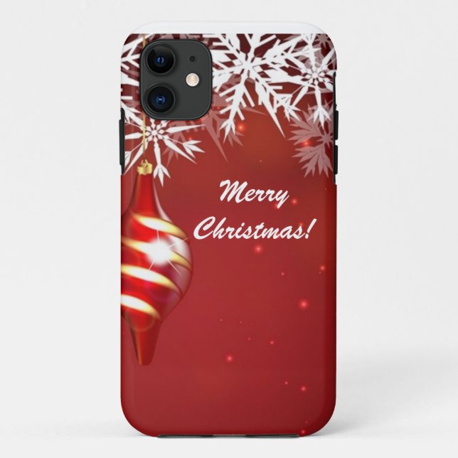 Capa de iPhone Natal Vermelho (Verso)