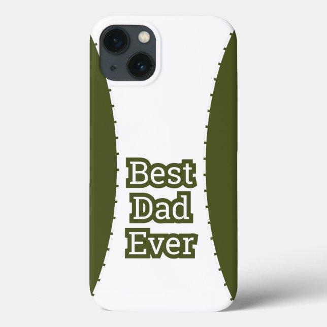 Capa de iPhone Olive Green Best Dad Ever (Verso)