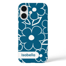 Capa de iPhone padrão floral colorido estético