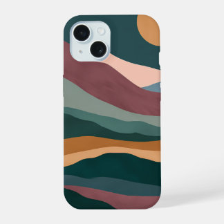 Capa de iPhone Paisagem Abstrata Boho Sunset Hills