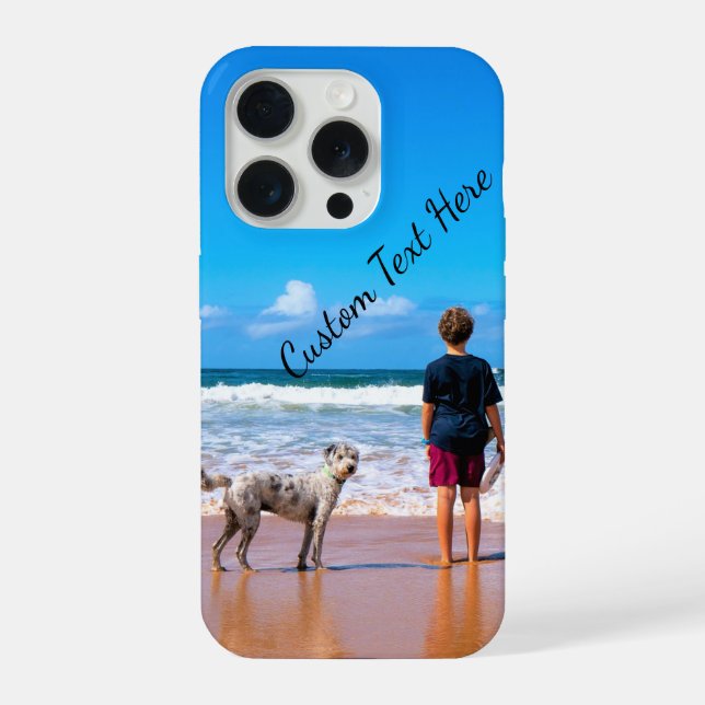 Capa de iPhone Personalizada com Foto e Texto (Verso)
