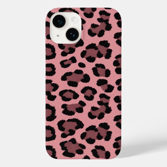 Capa de iPhone Pink Leopard (Verso)