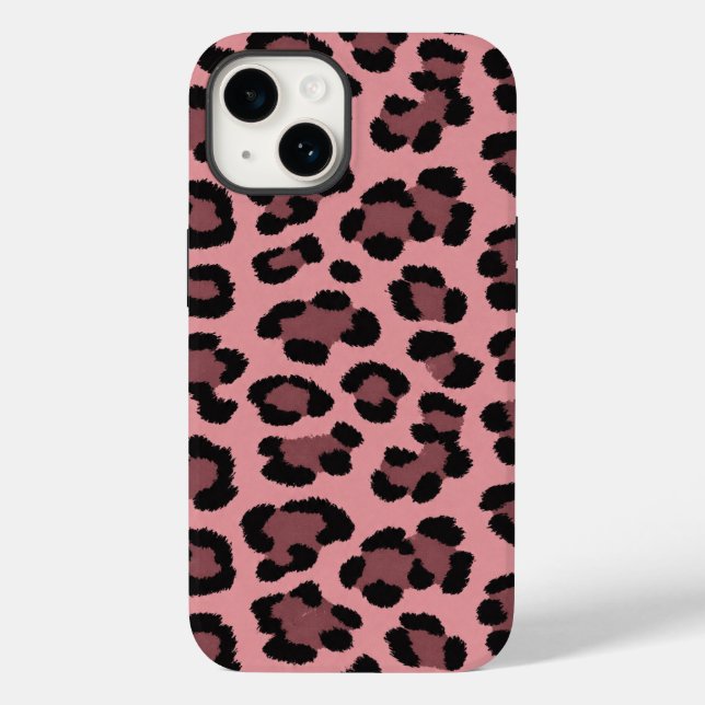 Capa de iPhone Pink Leopard (Verso)