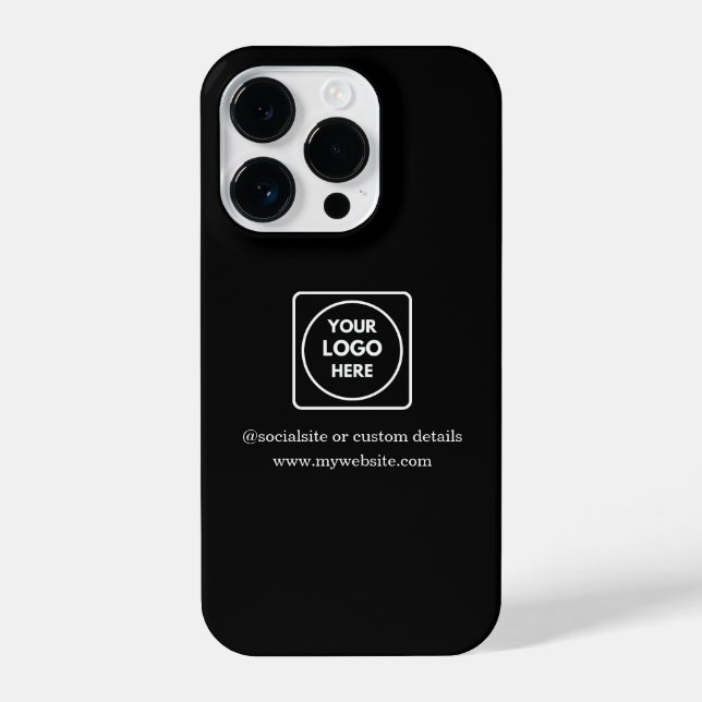 Capa de iphone promocional com logotipo de negócio (Verso)