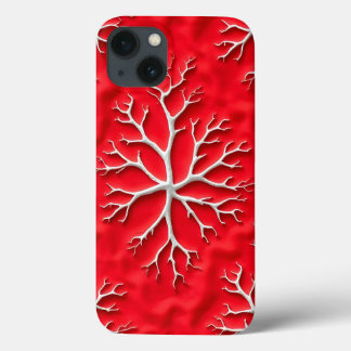 Capa de iPhone Red Branch Art com Design Embutido