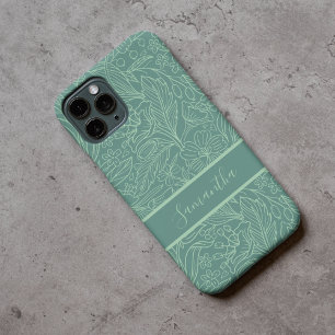 Capa de iPhone Resistente com Padrão Floral Person