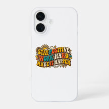 Capa de iPhone Retro Stay Positive