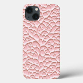 Capa de iPhone Rosa Glossy com Relevo Texturizado