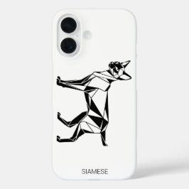 Capa de iPhone / Samsung Geométrica de Gato Siames