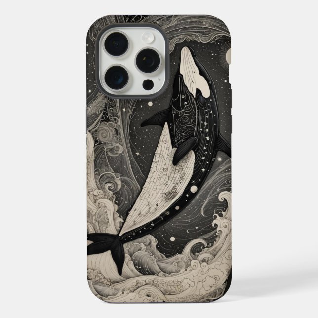 Capa de iPhone Scrimshaw Breach Whale (Verso)