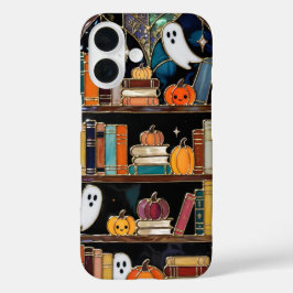 Capa de iPhone Spooky Cozy com Design de Estante d
