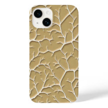 Capa de iPhone Texturizada Bege em Galho para Esti