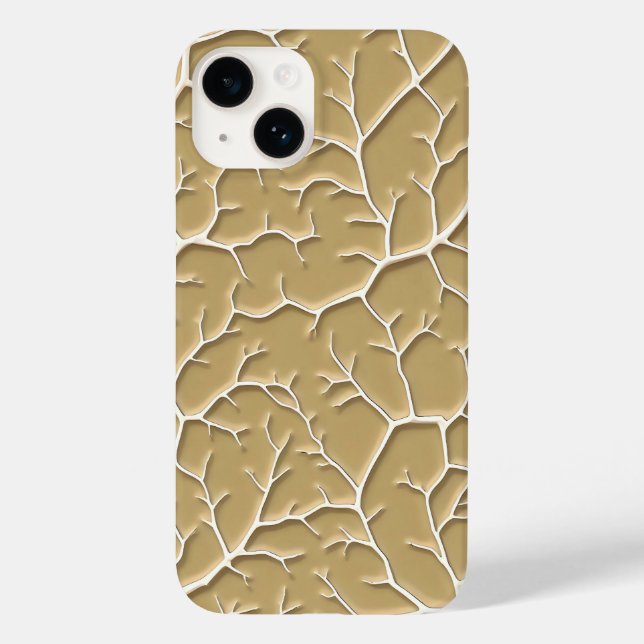 Capa de iPhone Texturizada Bege em Galho para Esti (Verso)