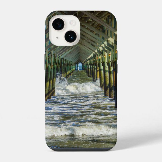 Capa de iPhone Under Folly Beach Pier (Verso)