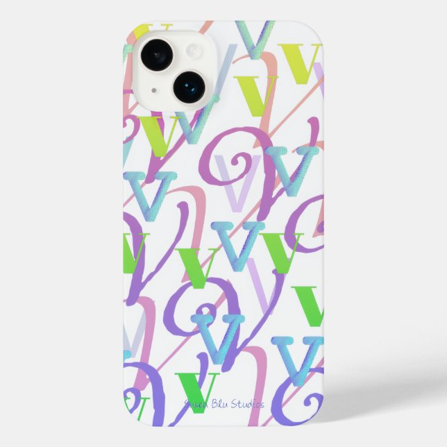 Capa de iPhone "V" com Confetes de Carta (Verso)