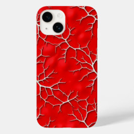 Capa de iPhone Vermelha Vibrante com Textura de Ga
