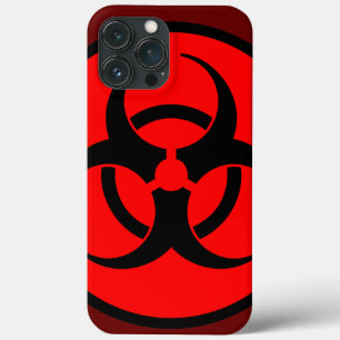 Capa de ipod vermelha do símbolo do Biohazard