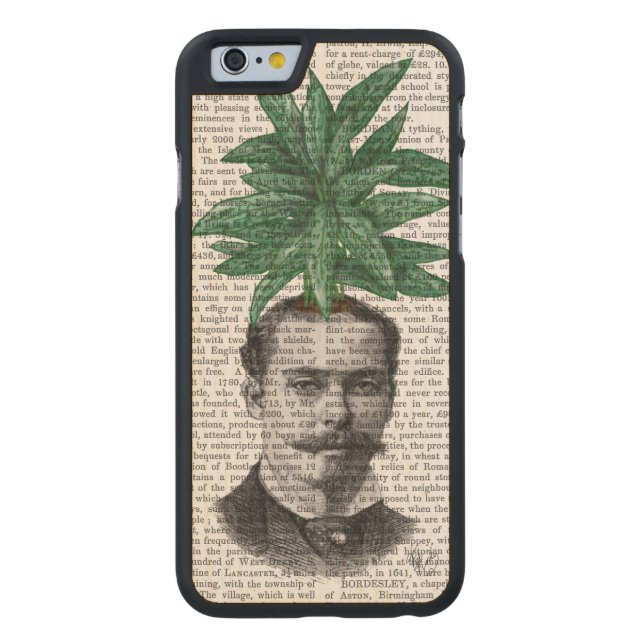 Capa De Madeira Para iPhone, Carved Cabeça Verde Chinesa (Verso)