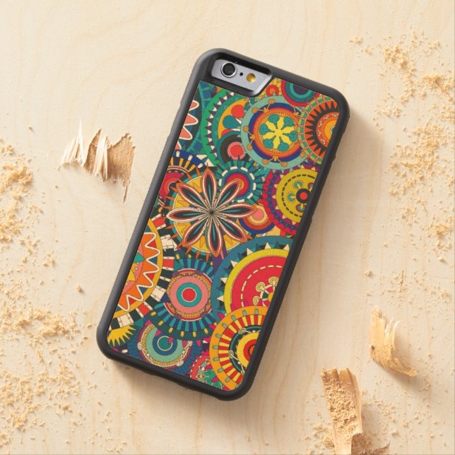 Capa De Madeira Para iPhone, Carved Funk Retro (In Loco)