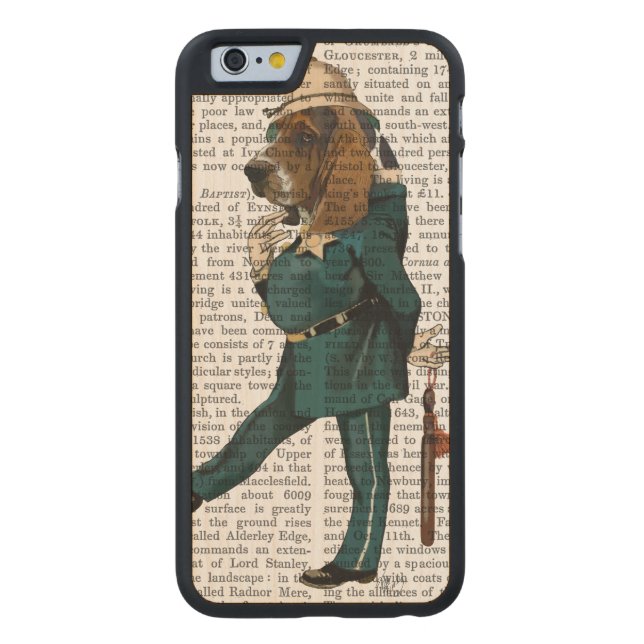 Capa De Madeira Para iPhone, Carved Polícia de Basset Hound (Verso)
