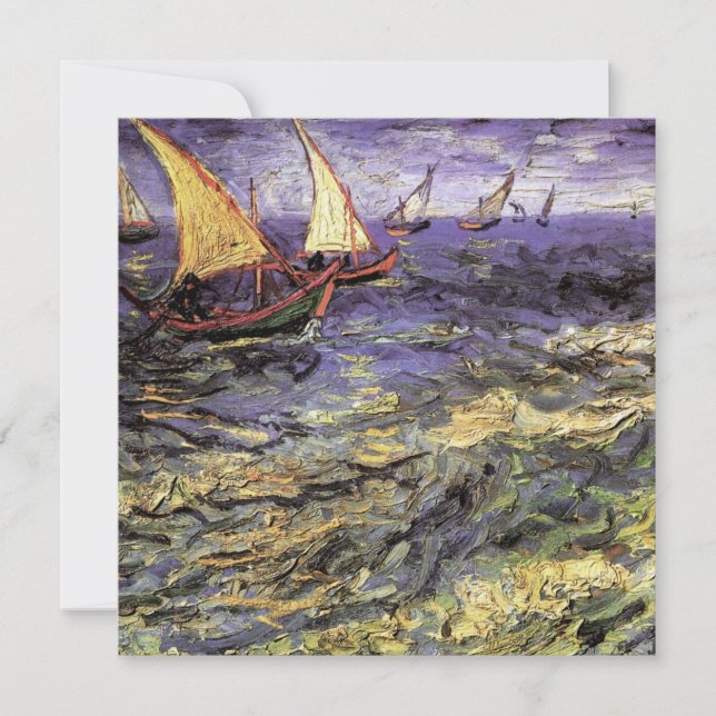 Capa de mar em Saintes Maries por Vincent van Gogh (Frente)