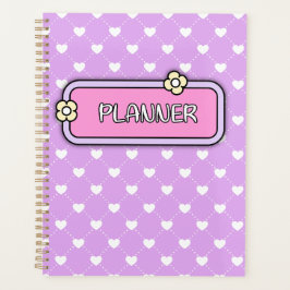 Capa de planejador de flores Cute Hearts