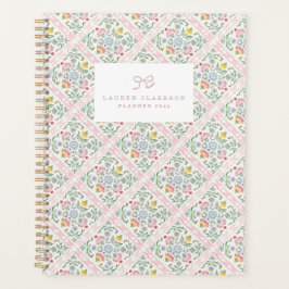 Capa de Planejador Floral Pastel Folk