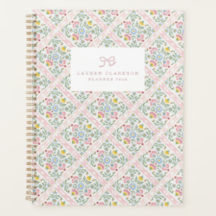 Capa de Planejador Floral Pastel Folk
