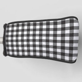 Capa de Putter Xadrez Búfalo Preto e Branco