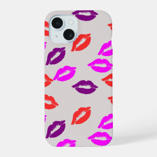 Capa de smartphone com um padrão de beijos