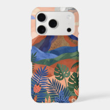 Capa de Smartphone Vulcão de Terracota Cobalto