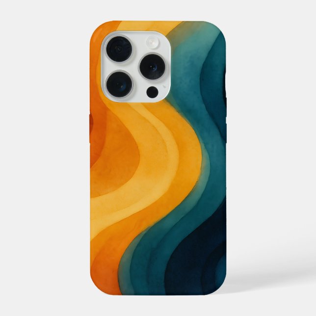 Capa de Telefone Abstrata Retro Wave (Verso)