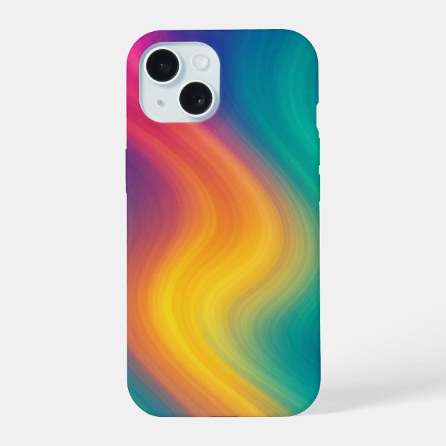 Capa de Telefone Abstrata Retro Wave (Verso)