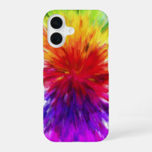 Capa de telefone abstrata tie dye arco-íris