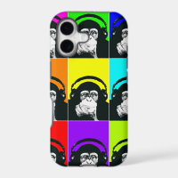 Capa de telefone anca do pop art do macaco