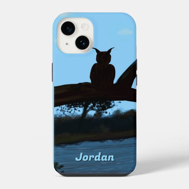 Capa de telefone Apple River Owl (Verso)