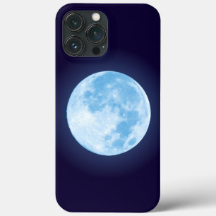 Capa de telefone azul da Lua cheia