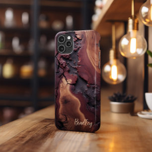 Capa de telefone, Bela Design de madeira Cedar Bur