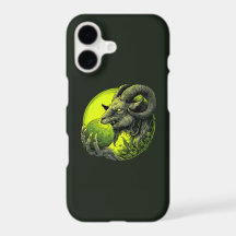 Capa de Telefone Besta de Chifre Verde Neon