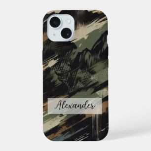 Capa de telefone camuflada com silhueta de montanh