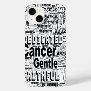 Capa de telefone Cancer Zodiac Word Cloud Inspirat
