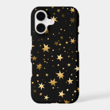 Capa de Telefone Céu Noturno Dourado