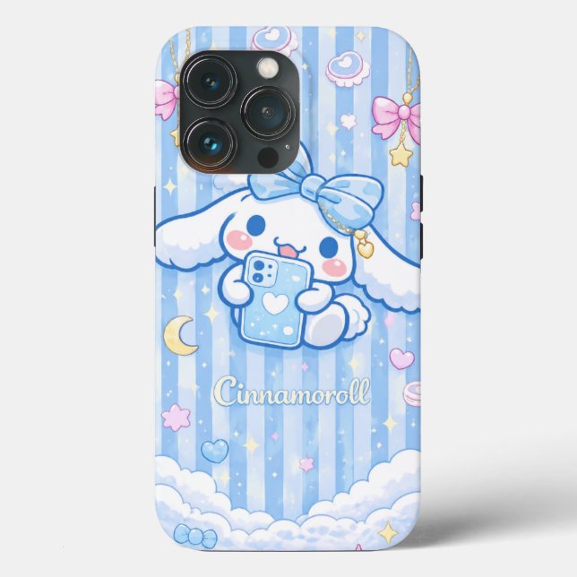 Capa de Telefone Cinnamoroll Estética – Kawai Azul (Verso)