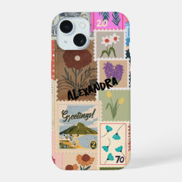 Capa de telefone Colorida de Carimbo Colorida