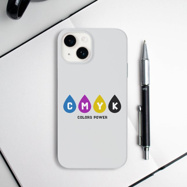 Capa de telefone Colorida de Quedas de Tinta CMYK (Colorful CMYK Ink Drops Phone Case)