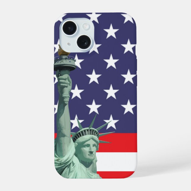 Capa de telefone com bandeira americana  (Verso)
