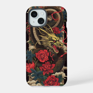 Capa de telefone com dragão japonês