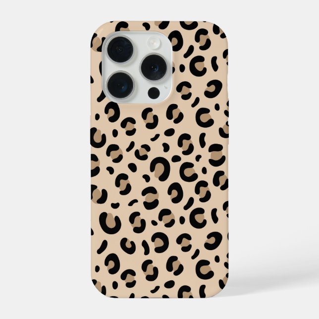 Capa de telefone com estampa de leopardo clássica  (Verso)
