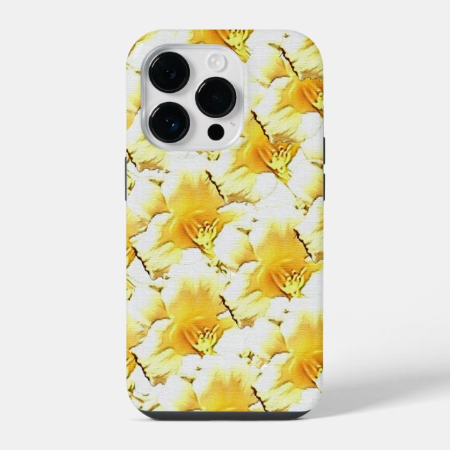 Capa de telefone com flor amarela (Verso)